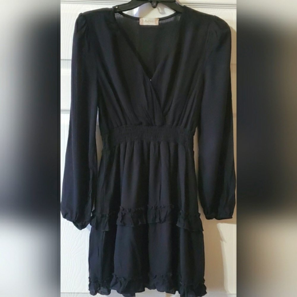 Altar'd State, V-neck, Tiered Mini Dress